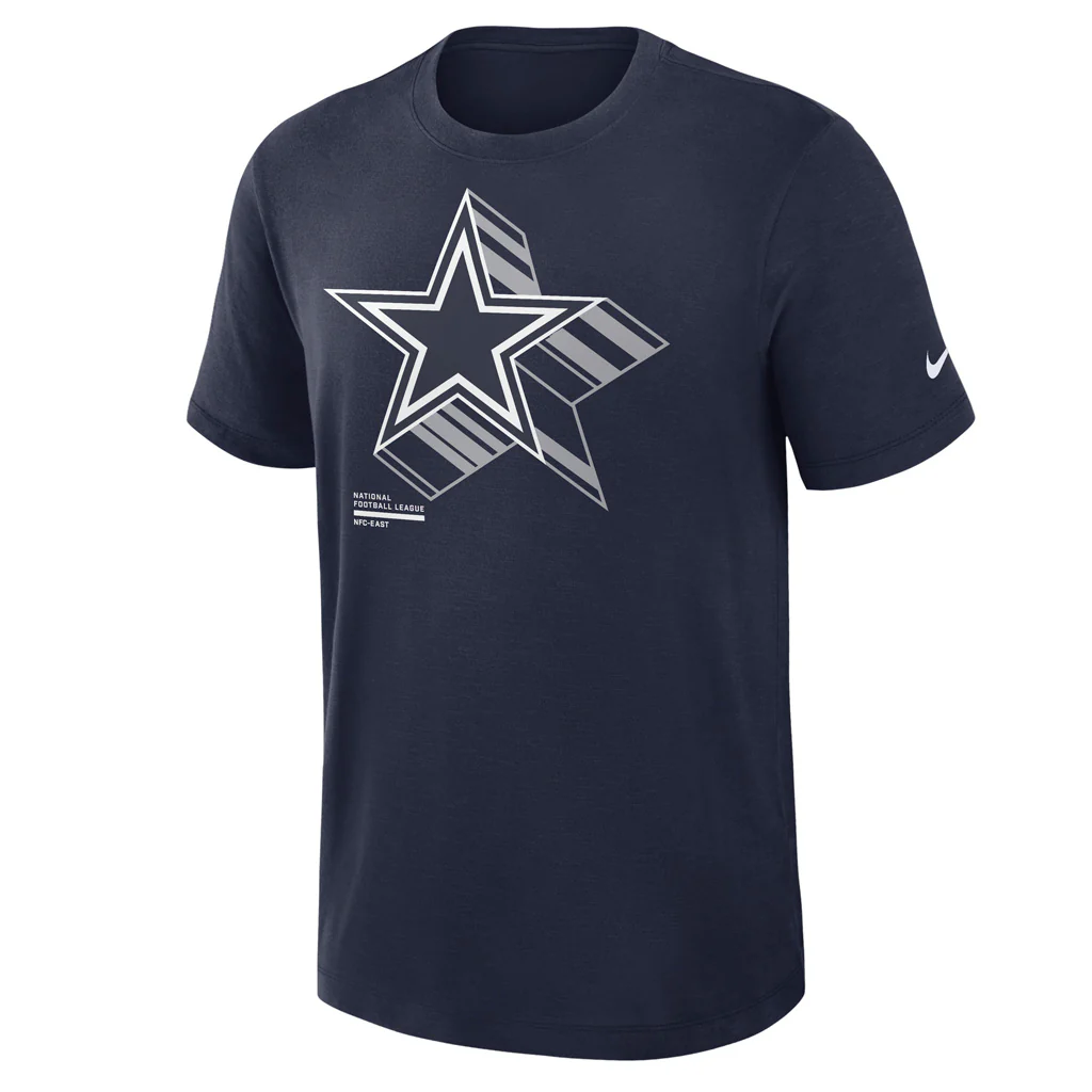 NFL Dallas Cowboys Nike Slub T-Shirt - Navy - Image 2
