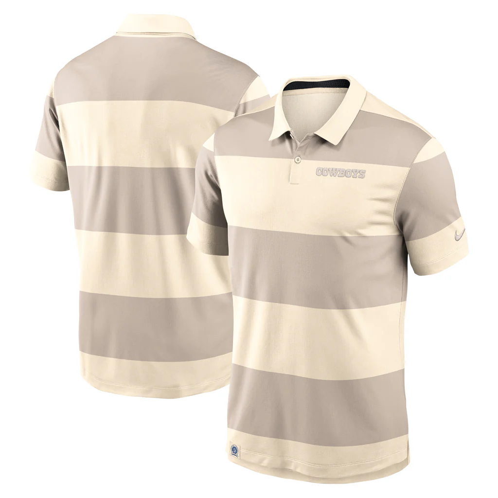 NFL Dallas Cowboys Nike Striped Vapor Polo - Natural
