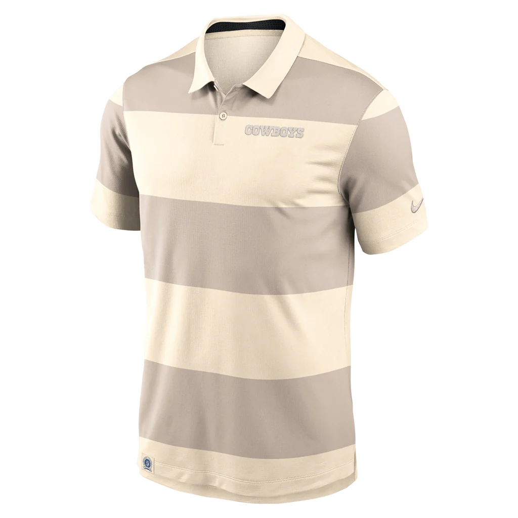NFL Dallas Cowboys Nike Striped Vapor Polo - Natural - Image 2