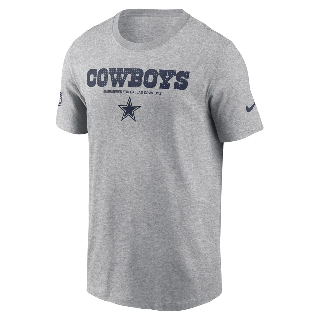 NFL Dallas Cowboys Nike Team Issue T-Shirt - Heather Gray - Image 2