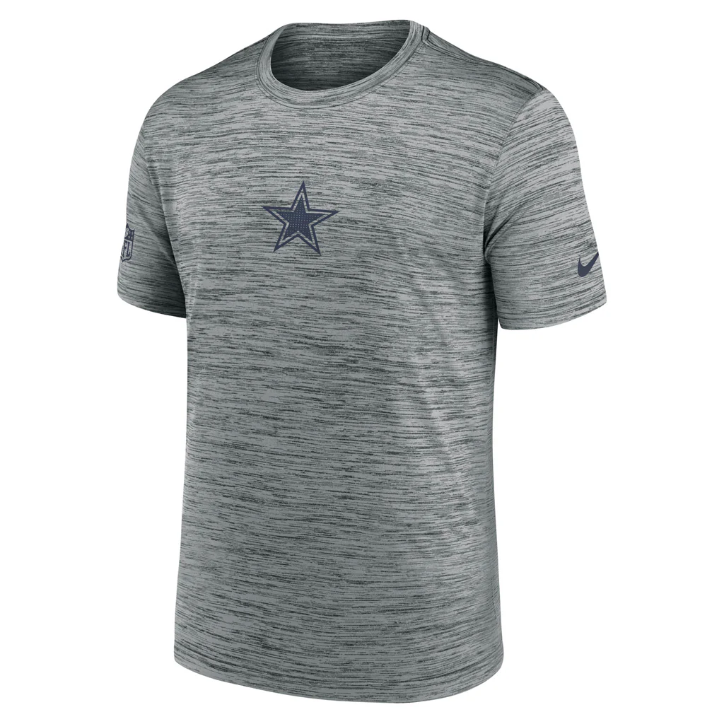 NFL Dallas Cowboys Nike Team Issue Velocity T-Shirt - Heather Gray - Image 2