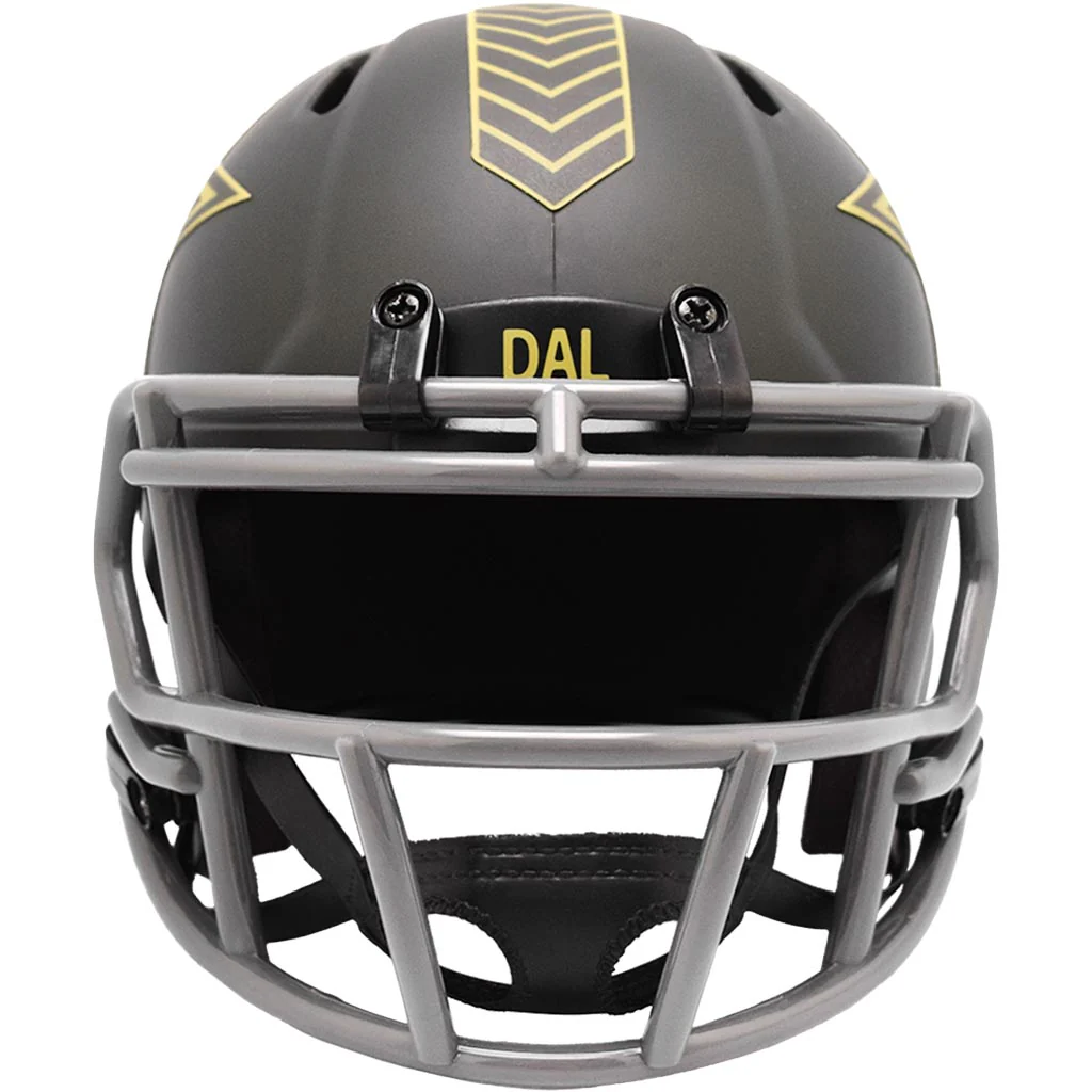 NFL Dallas Cowboys Riddell 2025 Salute to Service Mini Speed Helmet - Green - Image 3
