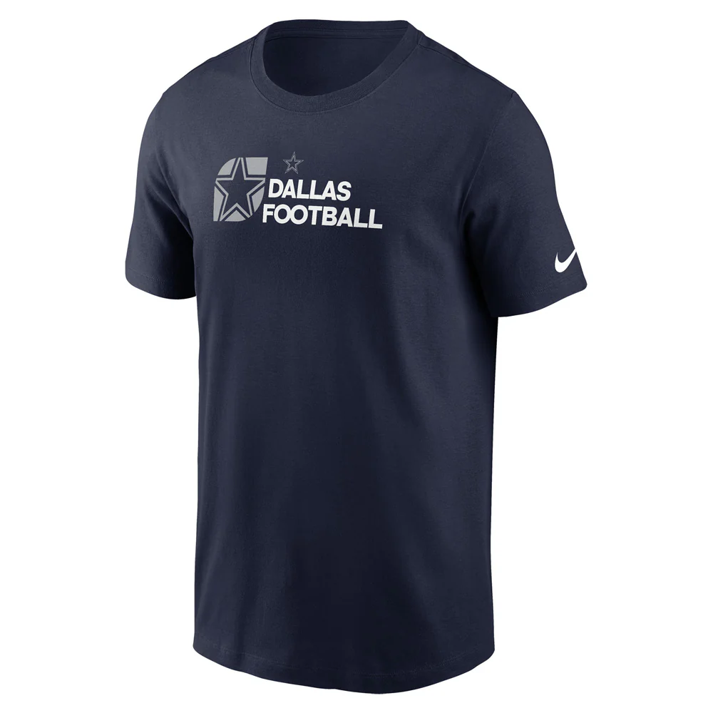 NFL Dallas Cowboys Slogan Essential T-Shirt - Navy - Image 2