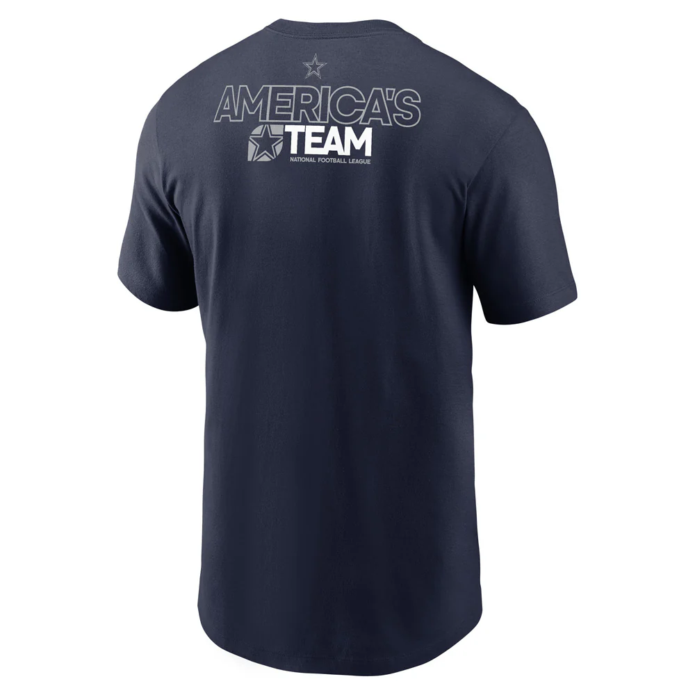 NFL Dallas Cowboys Slogan Essential T-Shirt - Navy - Image 3