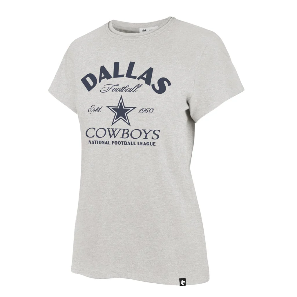 NFL Dallas Cowboys Women's '47 Break Free Frankie T-Shirt - Gray - Image 2