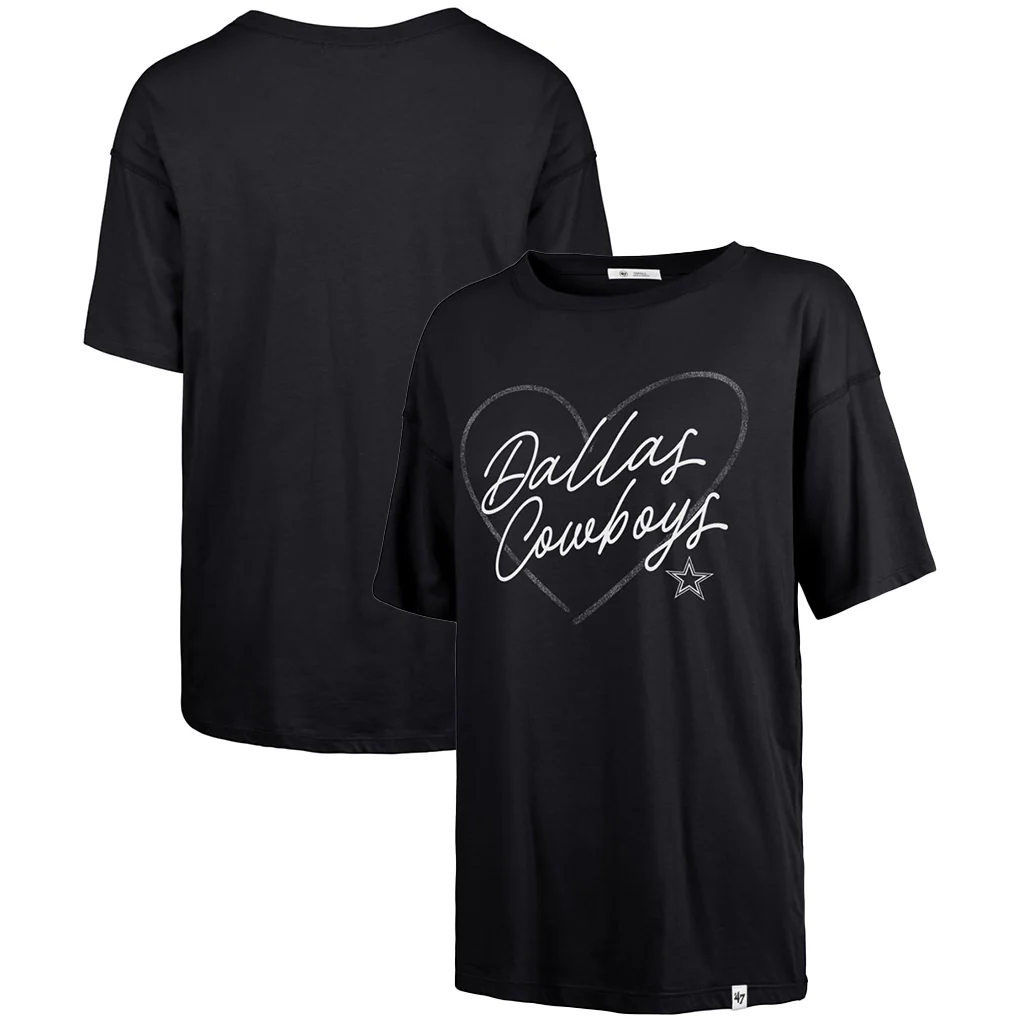 NFL Dallas Cowboys Women's '47 Lovestruck Sadie T-Shirt - Navy