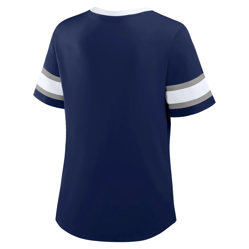 NFL Dallas Cowboys Women's Fanatics Draw Play Athena Lace-Up Top - Navy - Image 3