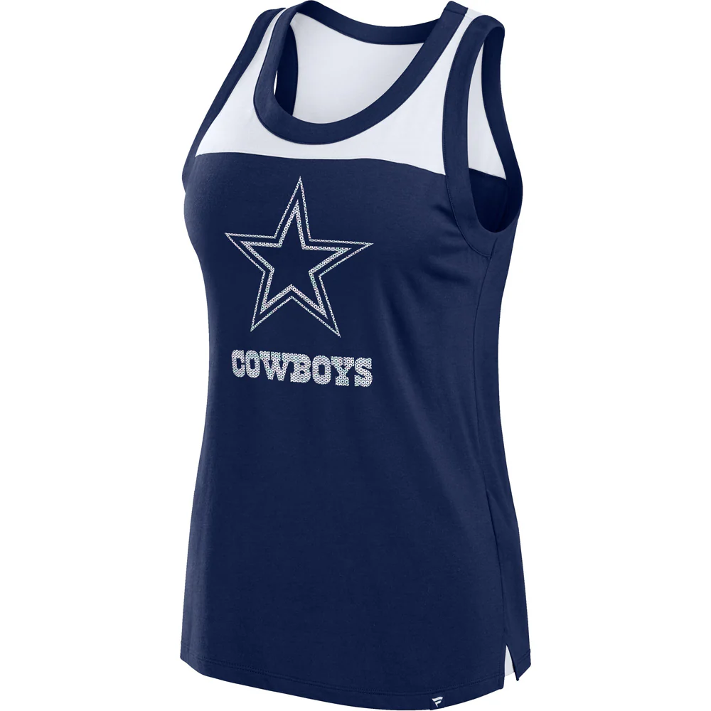 NFL Dallas Cowboys Women's Fanatics Sequin Lock Up Tank Top - Image 2