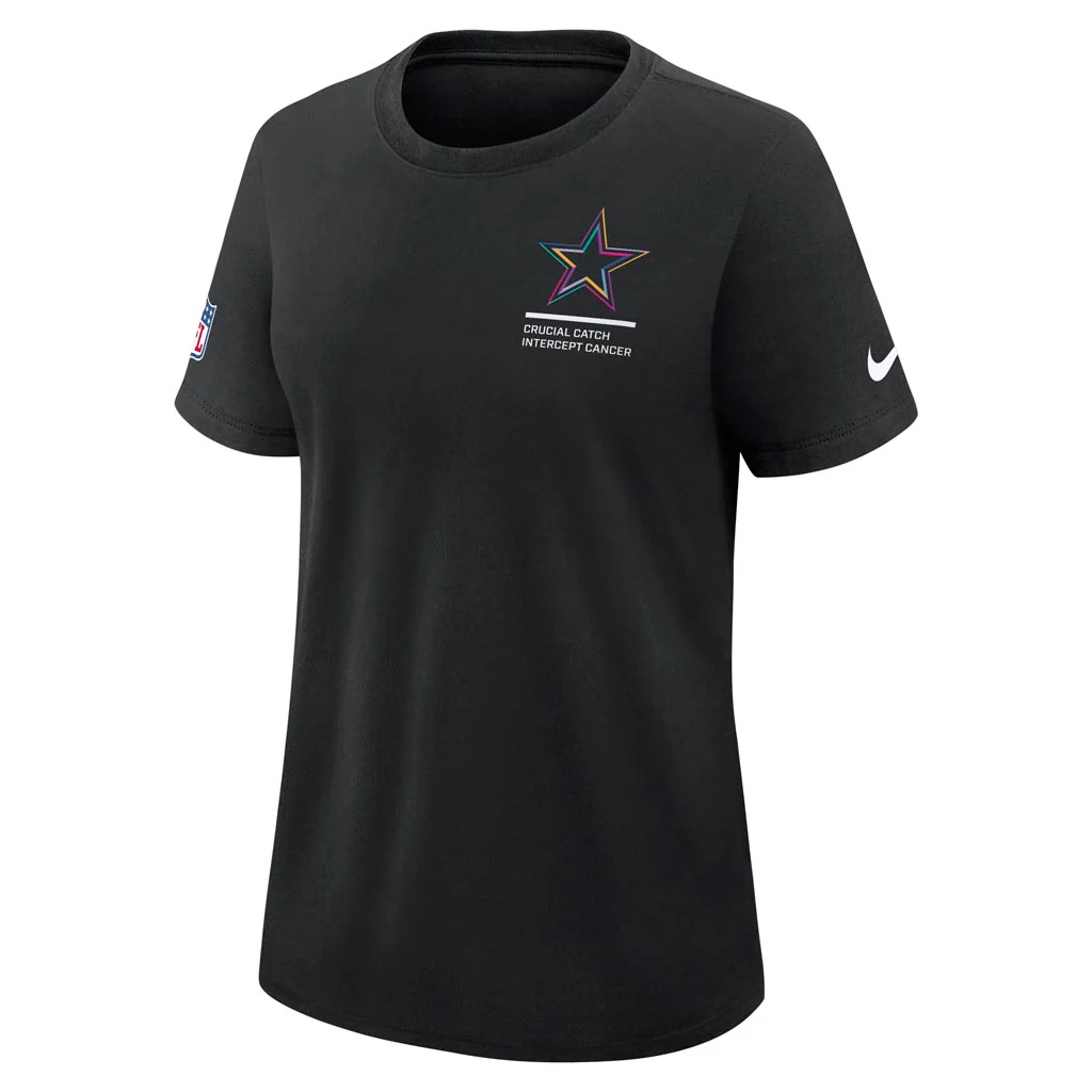 NFL Dallas Cowboys Women's Nike 2025 Crucial Catch Tri-Blend T-Shirt - Black - Image 2
