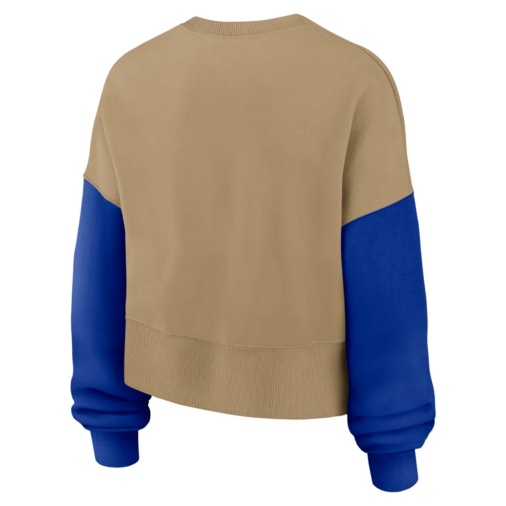 NFL Dallas Cowboys Women's Nike Rewind Oversized Crew Sweatshirt - Brown - Image 3