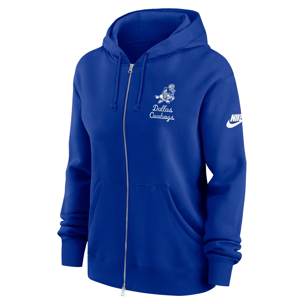 NFL Dallas Cowboys Women's Nike Rewind Phoenix Full-Zip Hoodie - Blue - Image 2