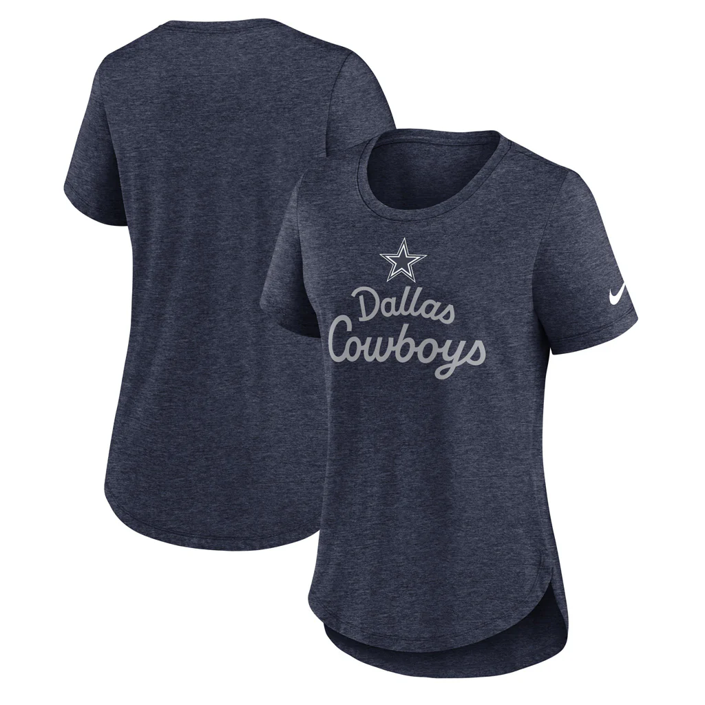 NFL Dallas Cowboys Women's Nike Triblend Fashion Top - Navy