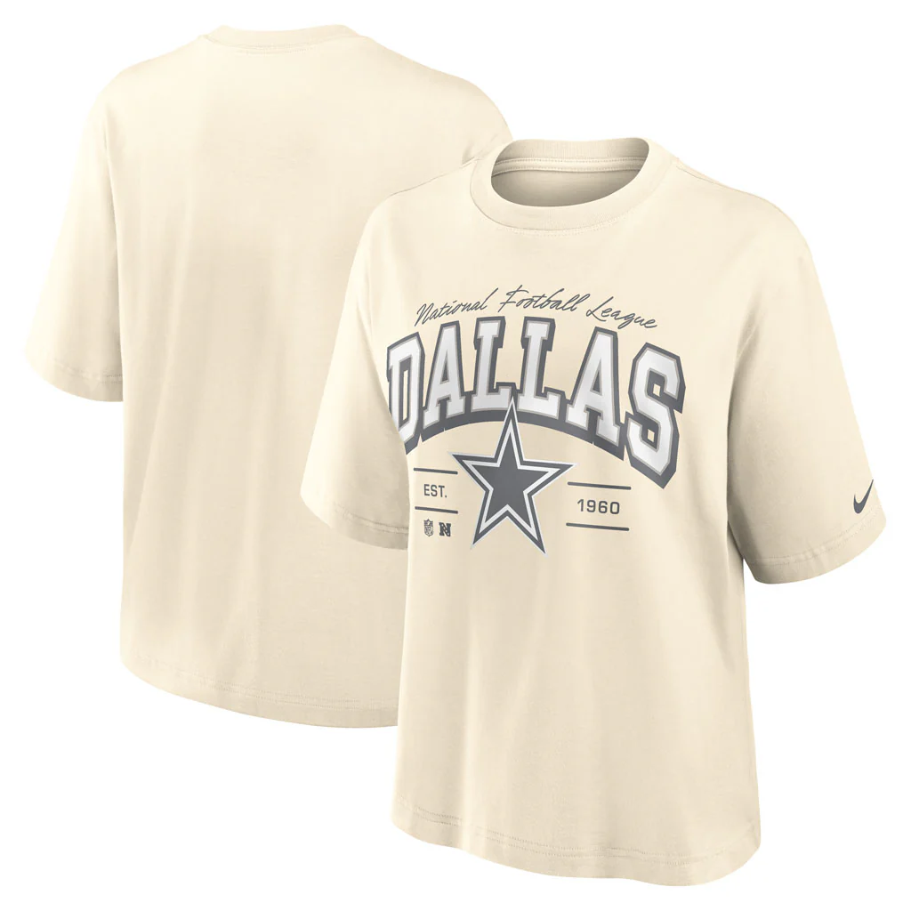 NFL Dallas Cowboys Women's Nike True Classic Boxy T-Shirt - Cream