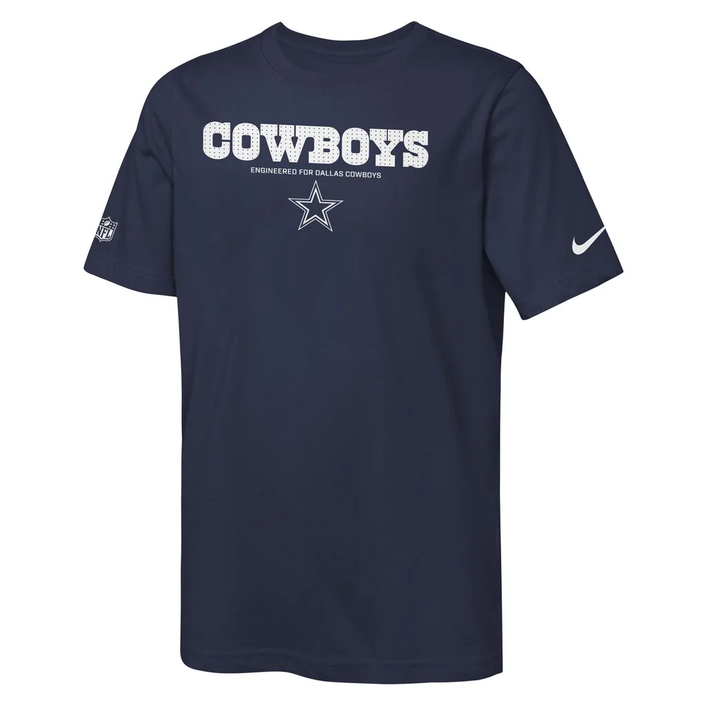 NFL Dallas Cowboys Youth Nike Tri-Blend T-Shirt - Navy - Image 2