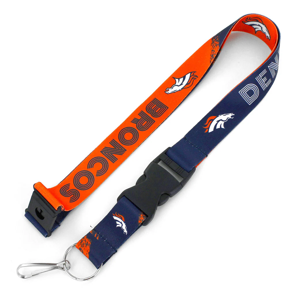 NFL Denver Broncos Aminco Crossfade Lanyard - Navy
