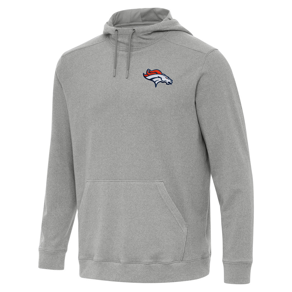 NFL Denver Broncos Antigua Cloud Pullover Hoodie - Heather gray