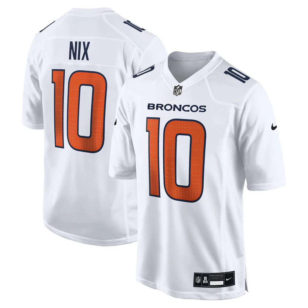 NFL Denver Broncos Bo Nix Nike Fashion Game Jersey - White