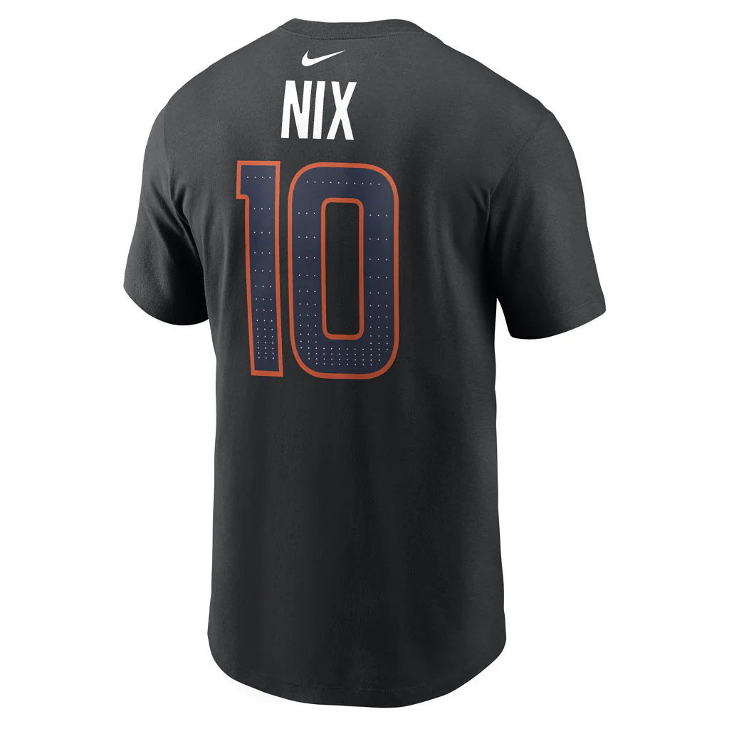 NFL Denver Broncos Bo Nix Nike Name & Number T-Shirt - Black - Image 3