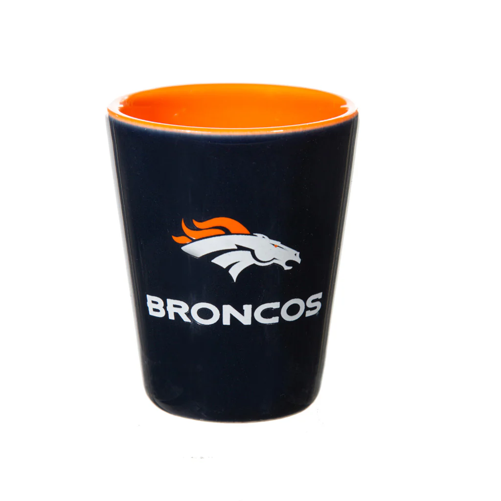 NFL Denver Broncos Evergreen 4-Piece Shot Glass Set - Image 2