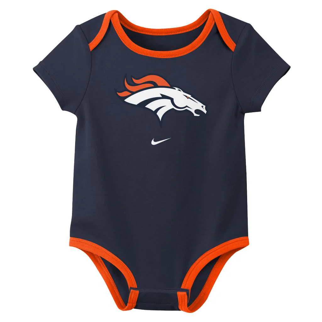 NFL Denver Broncos Infant Nike 2025 Creeper 3-Piece Onesie Set - Orange - Image 2