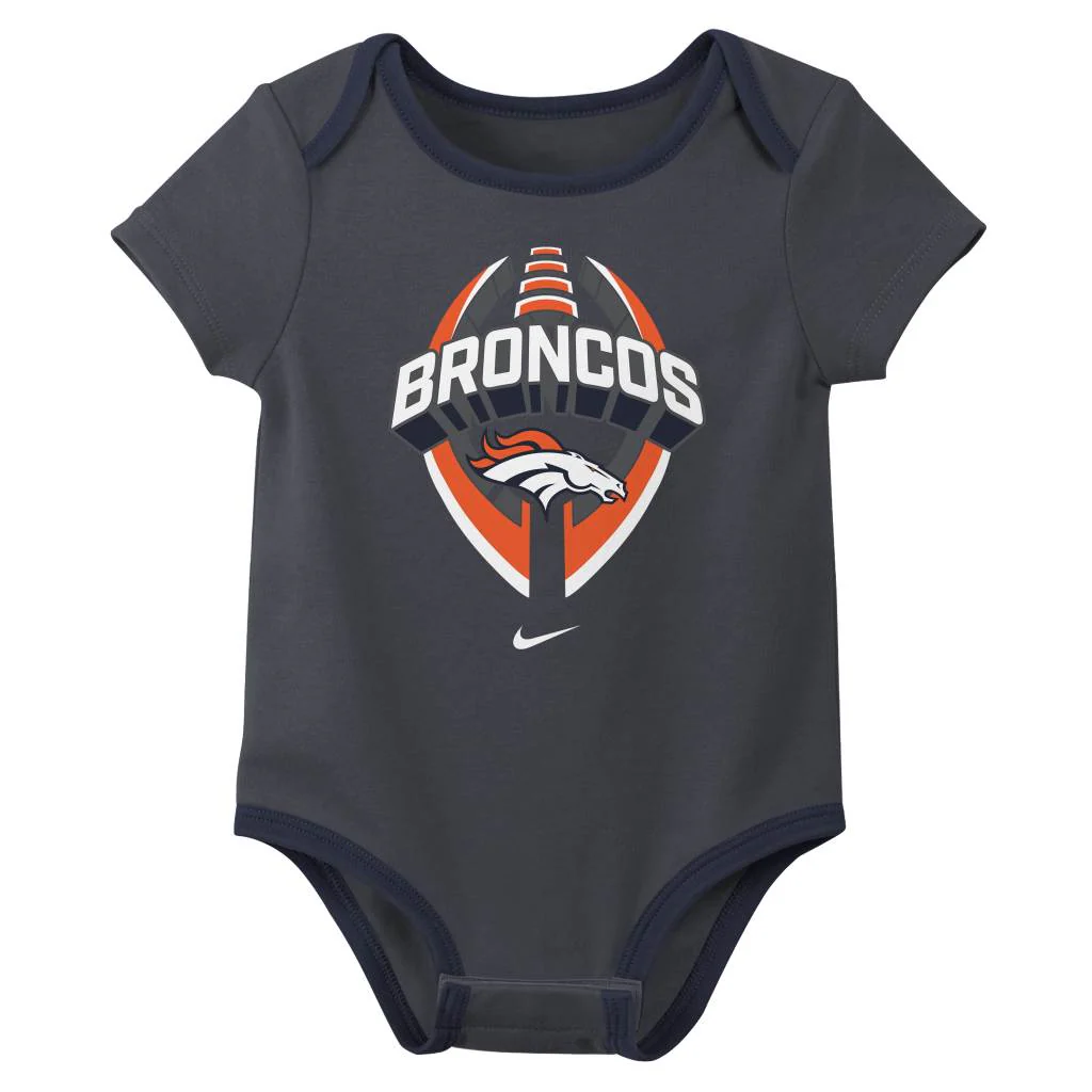 NFL Denver Broncos Infant Nike 2025 Creeper 3-Piece Onesie Set - Orange - Image 4