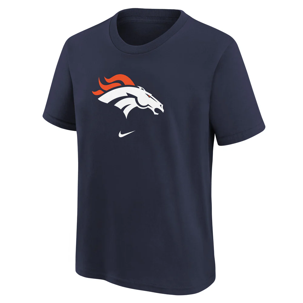 NFL Denver Broncos Kids Nike Logo T-Shirt - Navy - Image 2