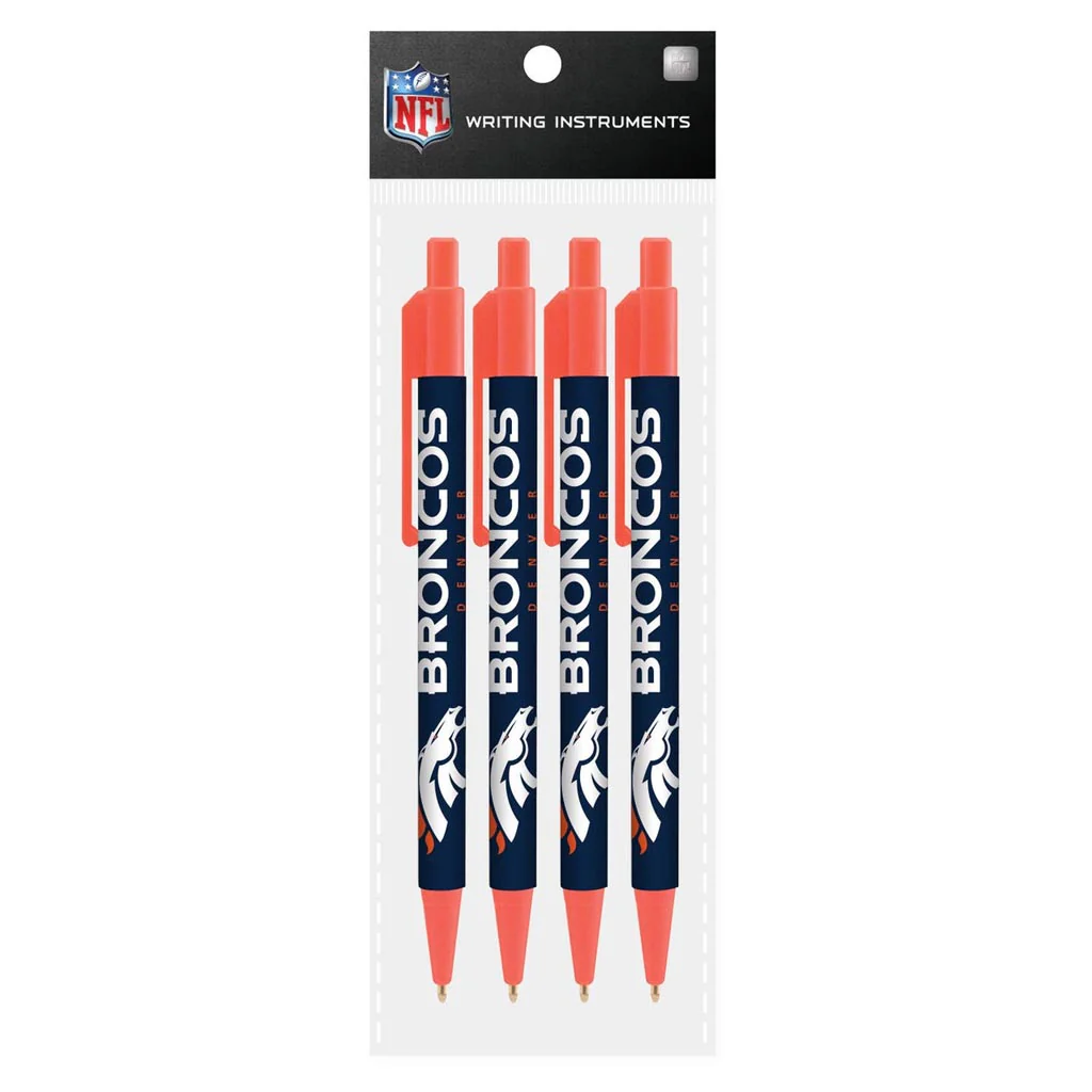 NFL Denver Broncos Mojo 4-Pack Retractable Pens