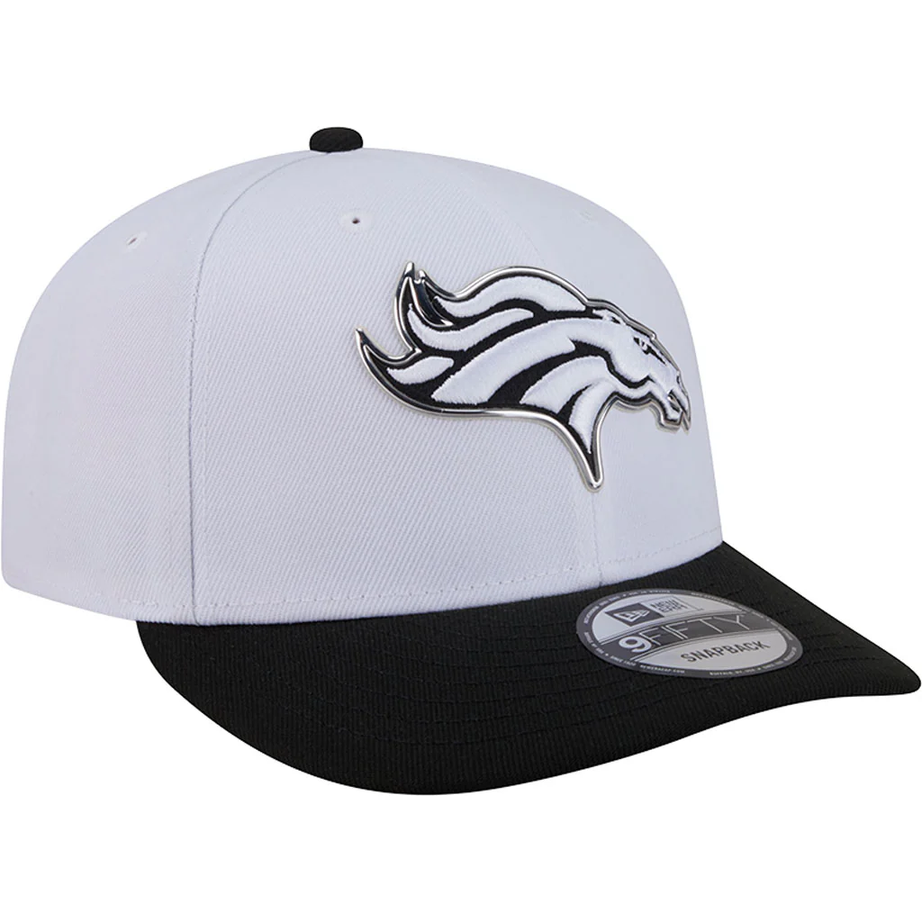 NFL Denver Broncos New Era Black & White 2026 Draft 9FIFTY Snapback Hat - White - Image 2