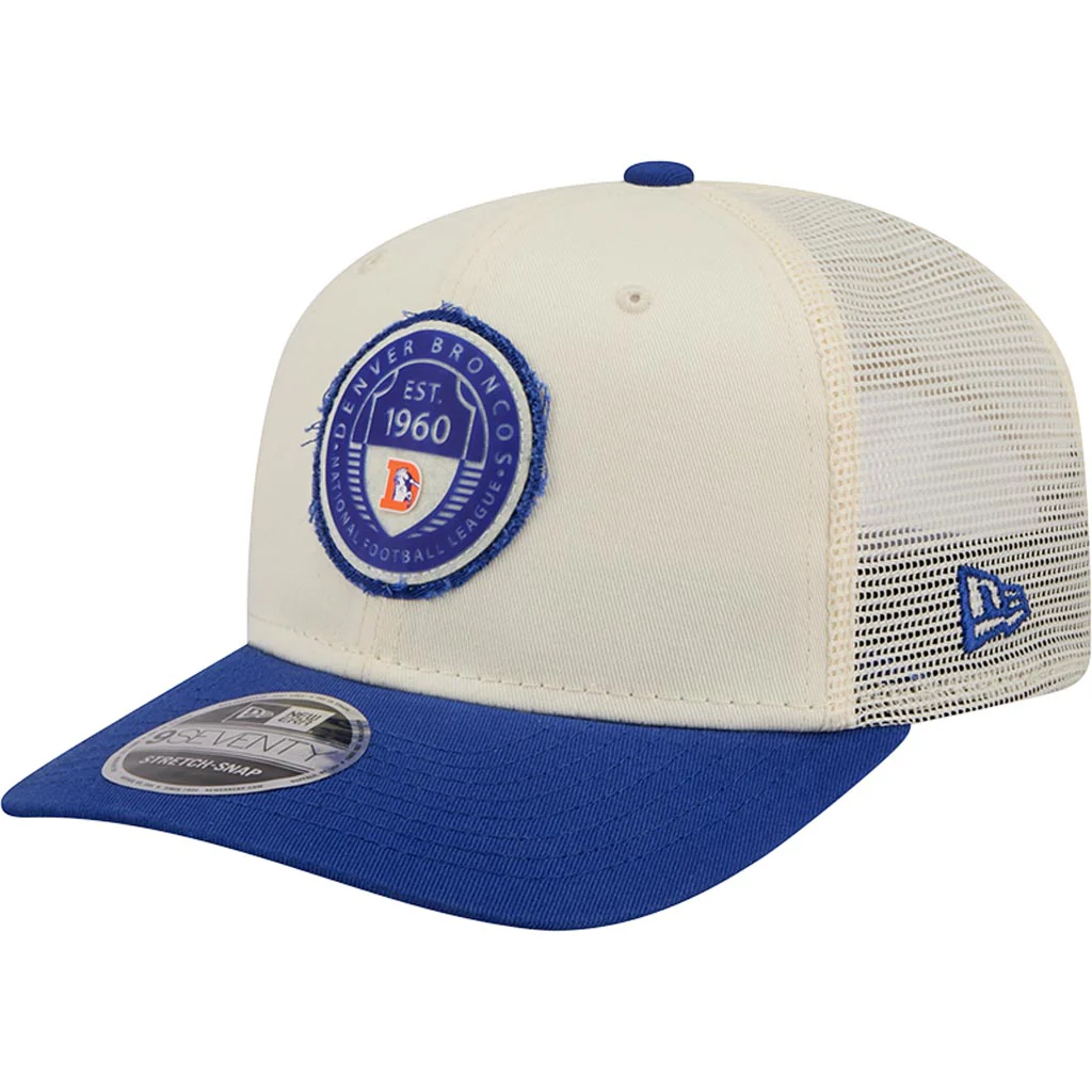 NFL Denver Broncos New Era Circle 9SEVENTY Stretch-Snapback Hat - Cream