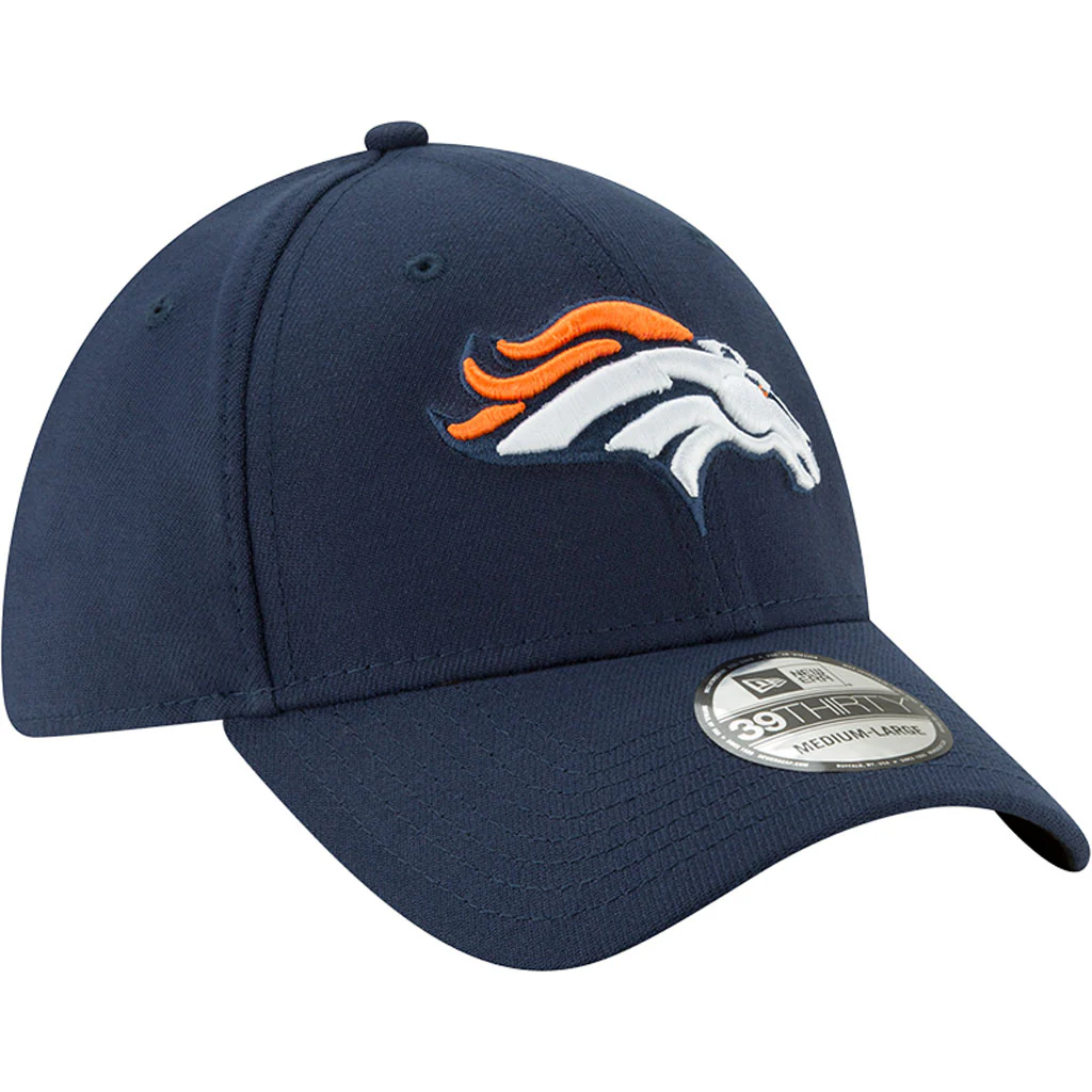NFL Denver Broncos New Era Team Classic 39THIRTY Flex Fit Hat - Navy - Image 2
