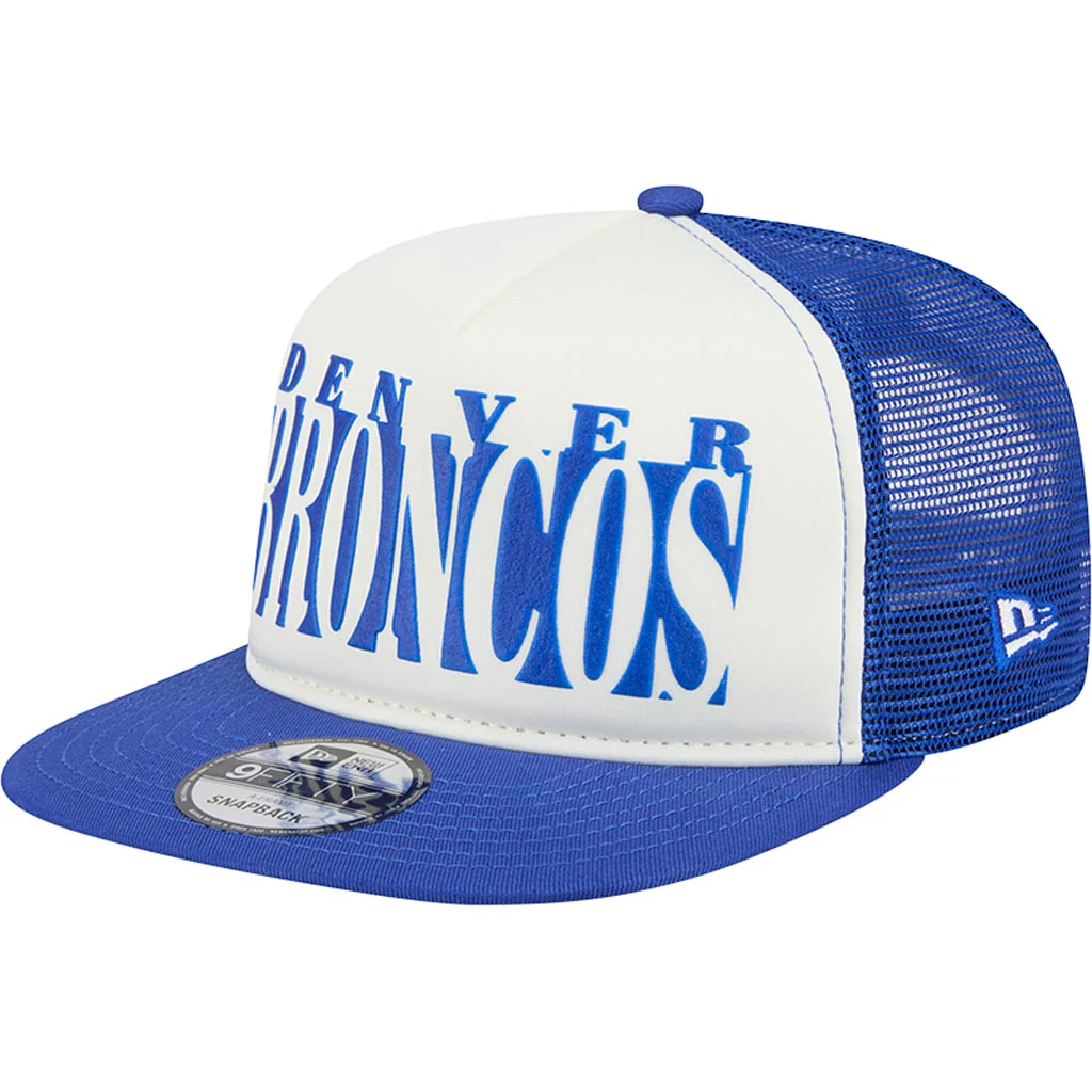 NFL Denver Broncos New Era Team Cutout 9FIFTY A-Frame Snapback Hat - Cream - Image 2