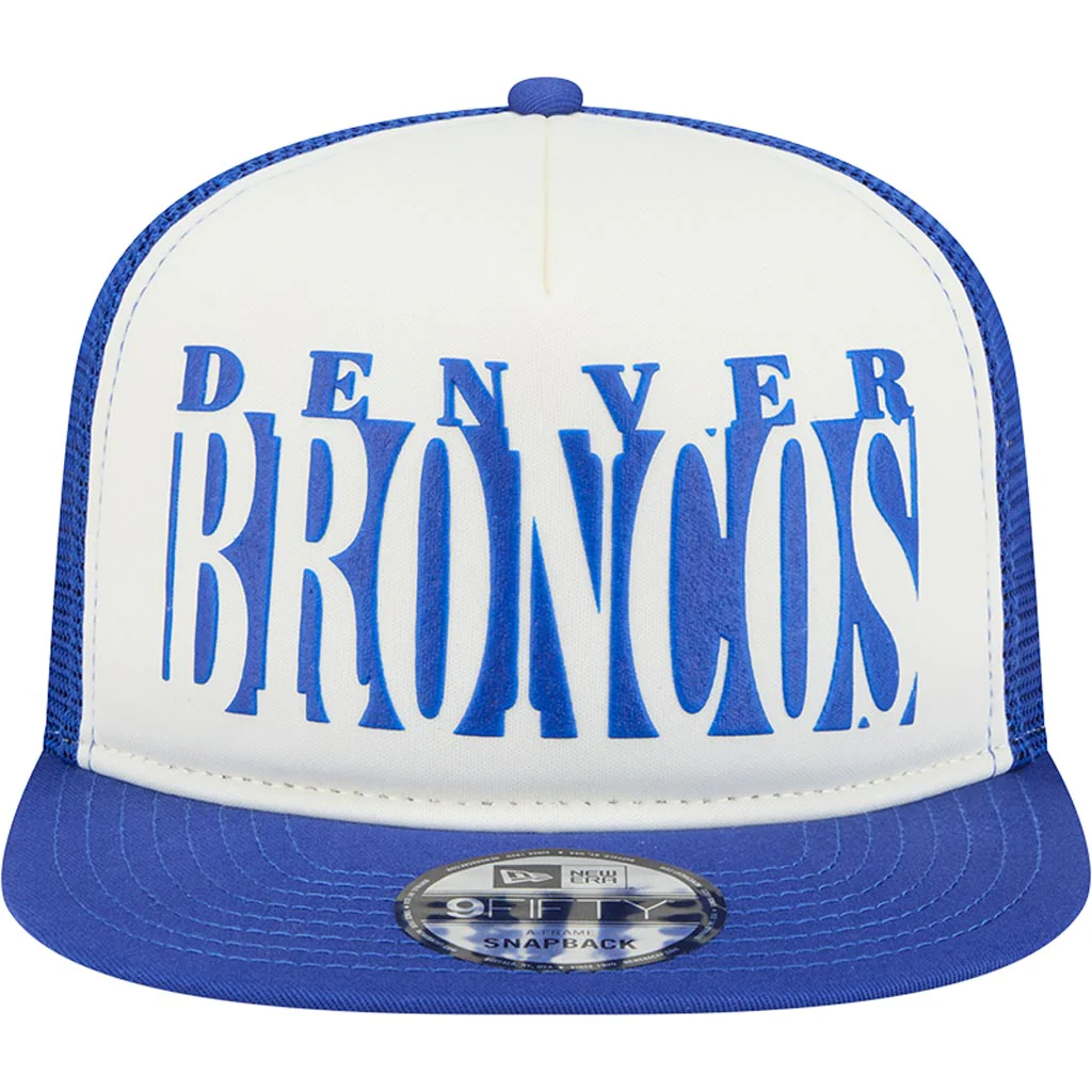 NFL Denver Broncos New Era Team Cutout 9FIFTY A-Frame Snapback Hat - Cream - Image 3