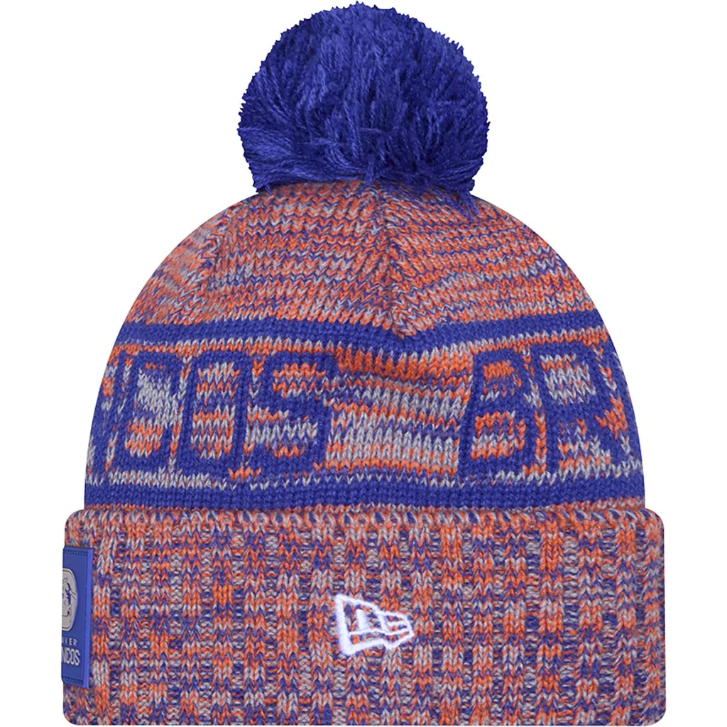 NFL Denver Broncos New Era Throwback 2025 Sideline Sport Knit Hat - Orange - Image 2