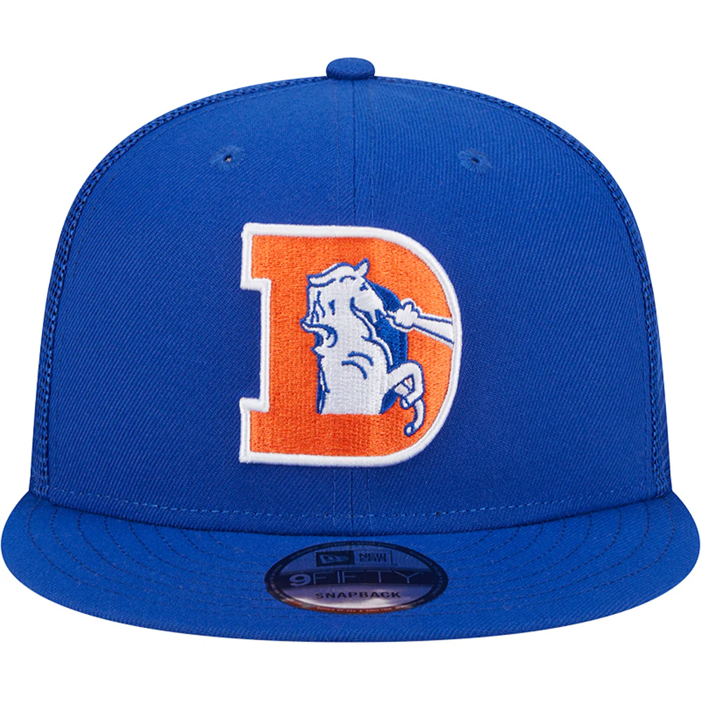 NFL Denver Broncos New Era 9FIFTY Snapback Trucker Hat - Blue - Image 3