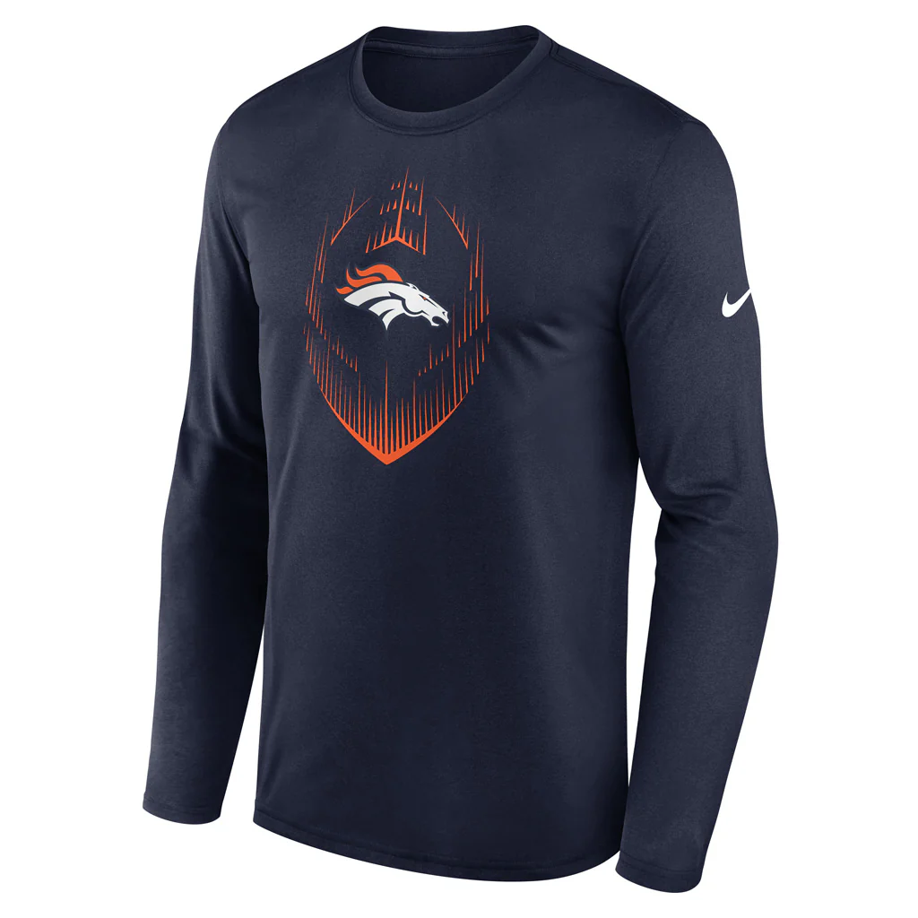 NFL Denver Broncos Nike 2024 Icon Legend Long Sleeve T-Shirt - Navy - Image 2