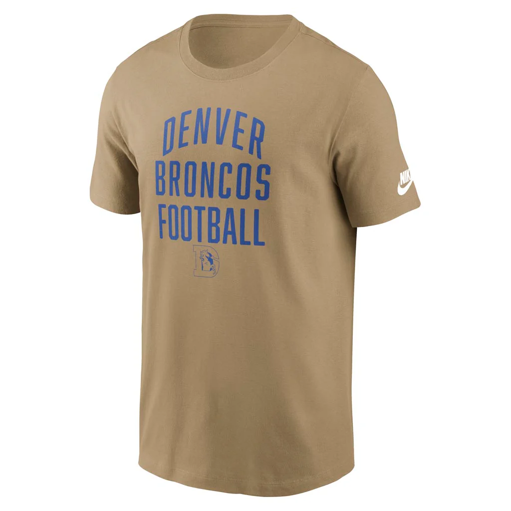 NFL Denver Broncos Nike Essential Rewind T-Shirt - Tan - Image 2
