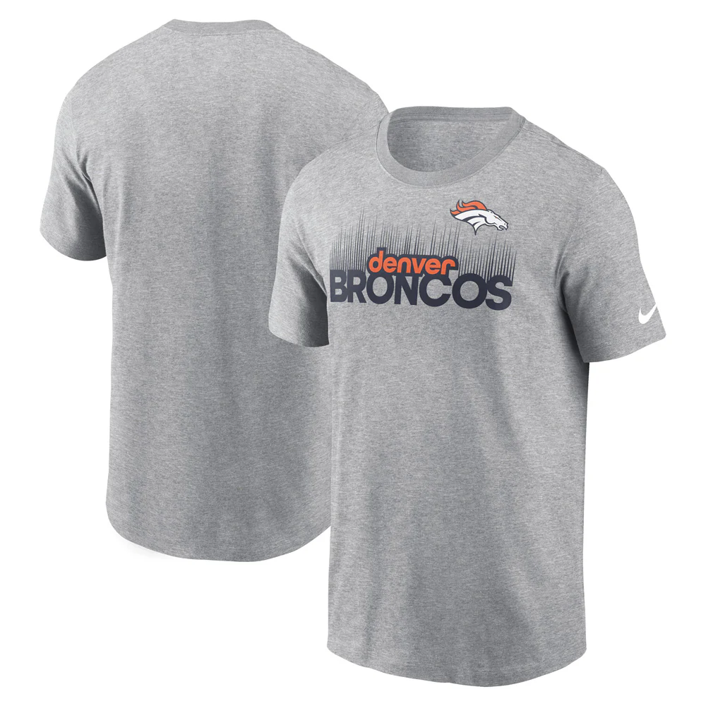 NFL Denver Broncos Nike Local Essential T-Shirt - Heather Gray