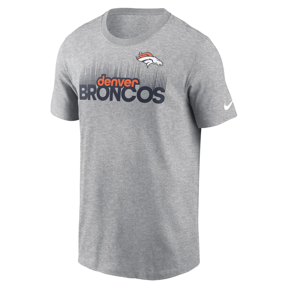 NFL Denver Broncos Nike Local Essential T-Shirt - Heather Gray - Image 2