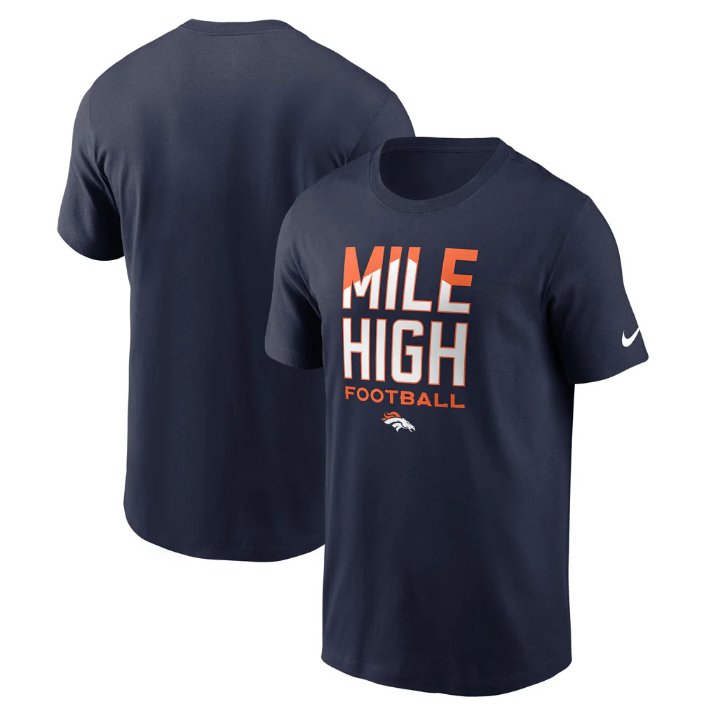 NFL Denver Broncos Nike Mile High T-Shirt - Navy