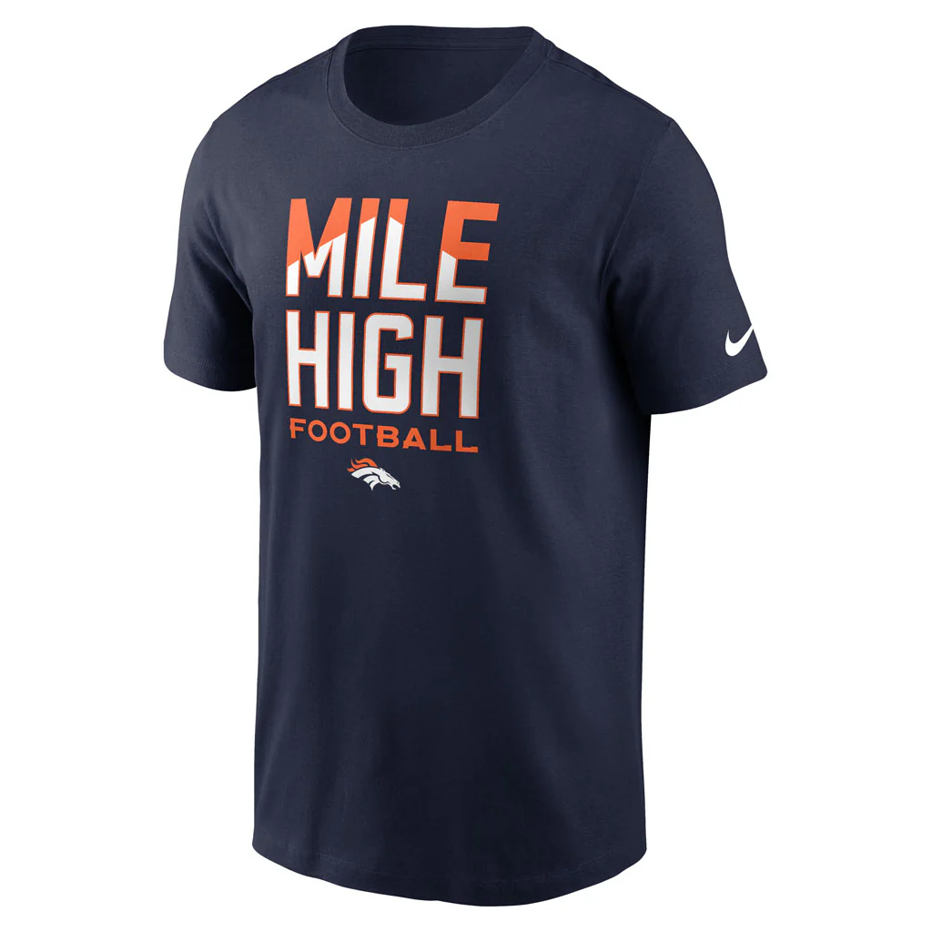 NFL Denver Broncos Nike Mile High T-Shirt - Navy - Image 2
