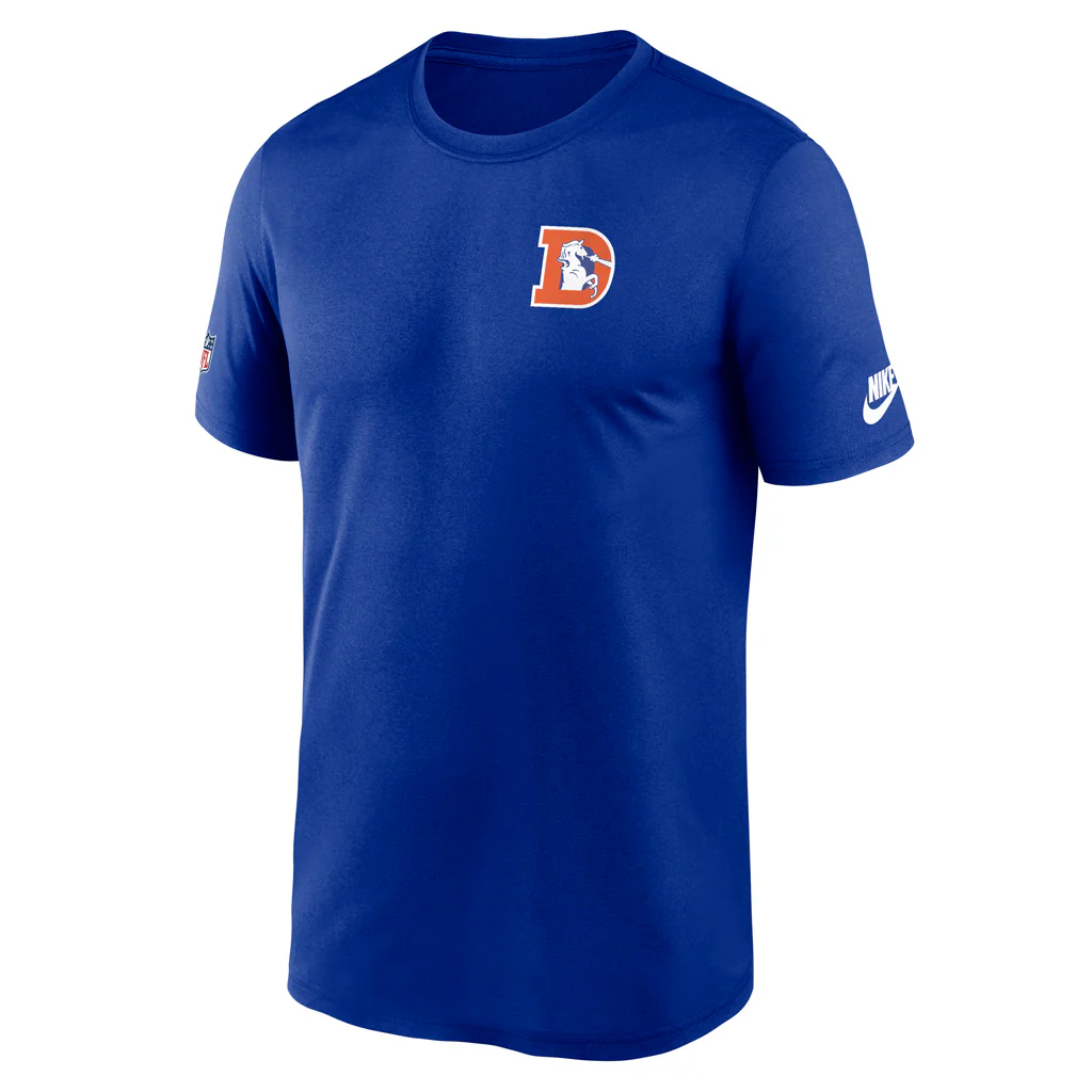 NFL Denver Broncos Nike Small Alternate Logo Legend T-Shirt - Blue - Image 2