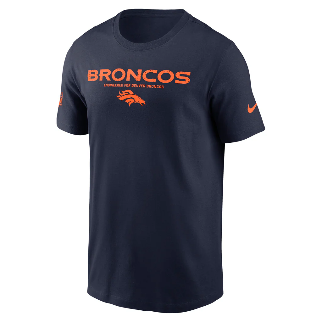NFL Denver Broncos Nike Team Issue T-Shirt - Navy - Image 2