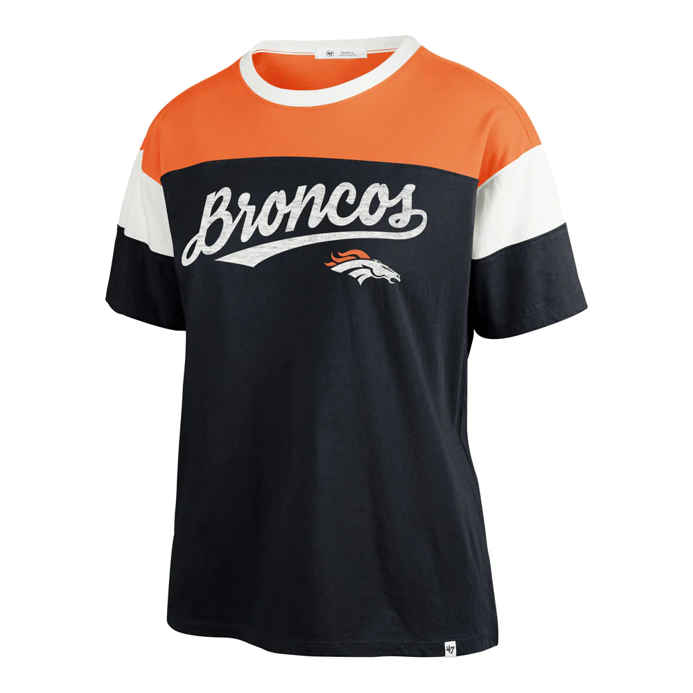NFL Denver Broncos Women's '47 Breezy Time Off T-Shirt - Navy