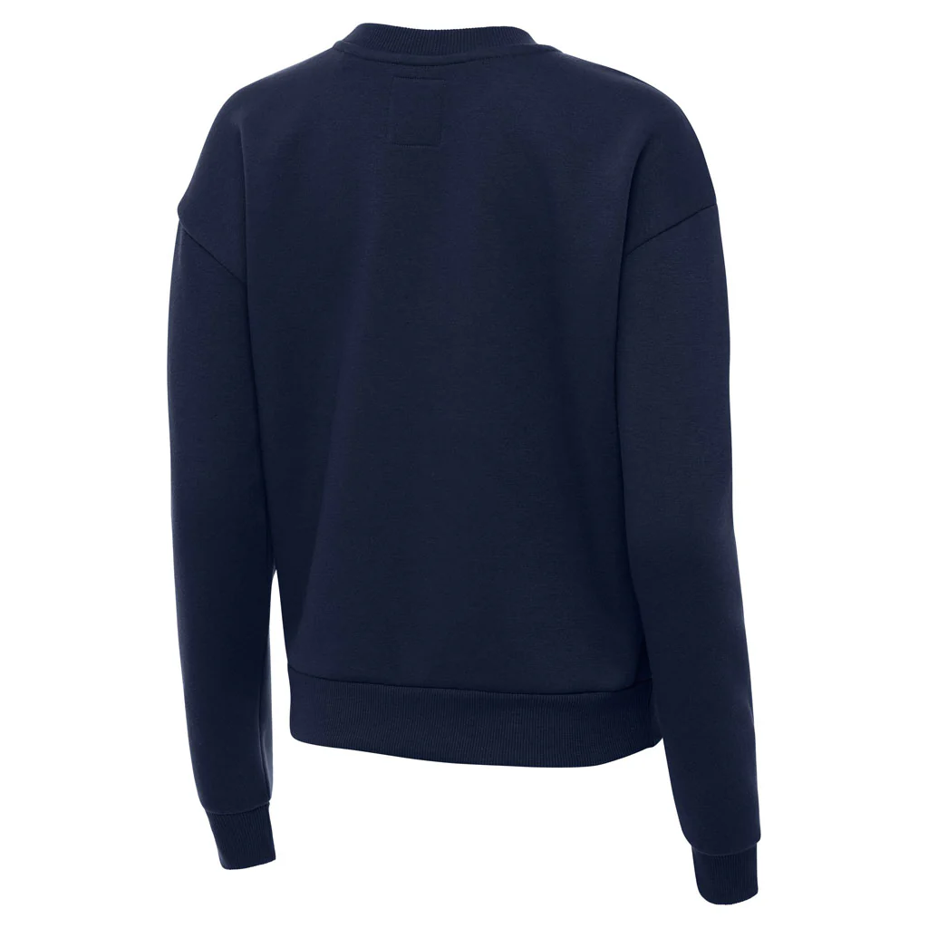 NFL Denver Broncos Women's Antigua Full Front Victory Crewneck Sweater - Navy - Image 2