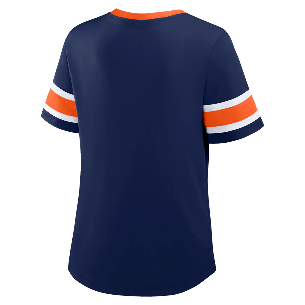 NFL Denver Broncos Women's Fanatics Draw Play Athena Lace-Up Top - Navy - Image 3