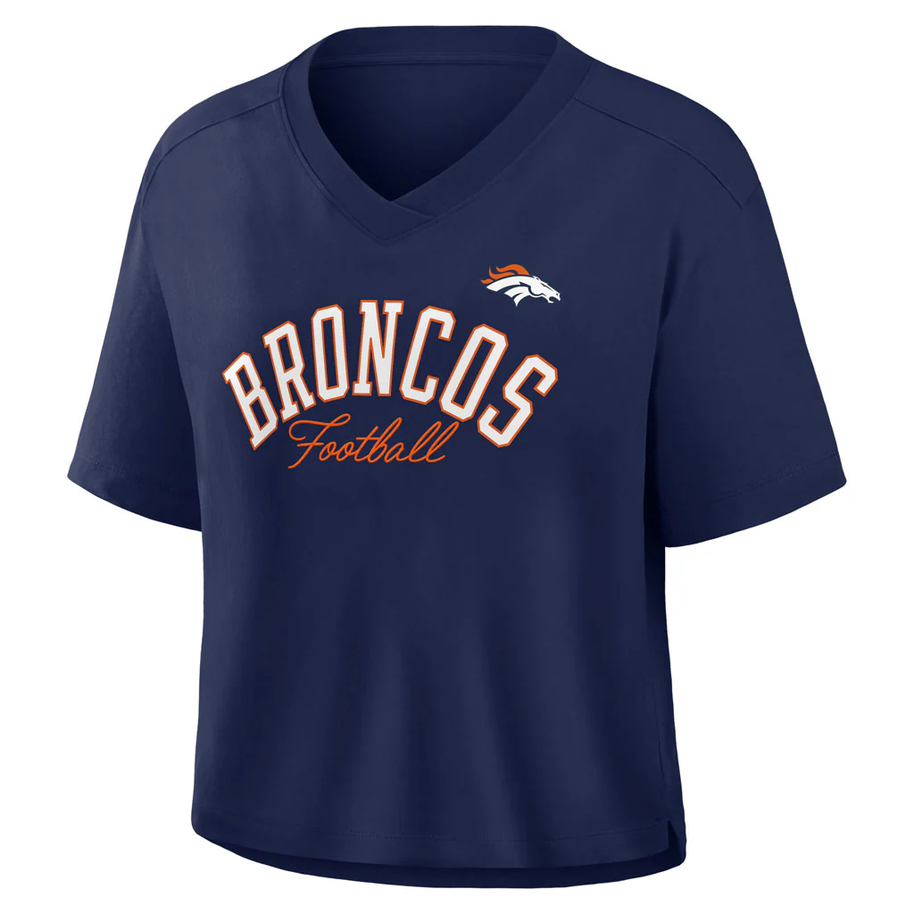 NFL Denver Broncos Women's Fanatics Option Read Fashion Top - Navy - Image 2