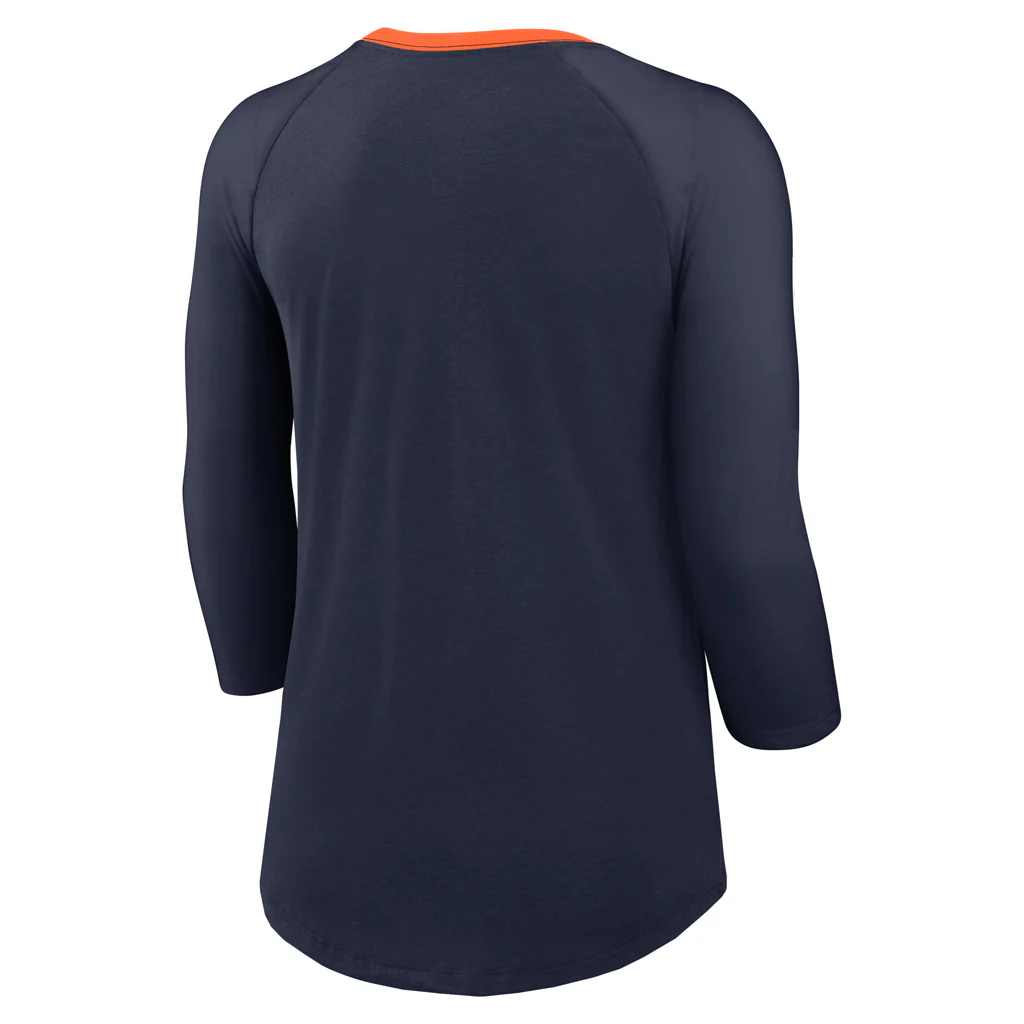 NFL Denver Broncos Women's Nike Fashion 3/4 Sleeve T-Shirt - Navy - Image 3