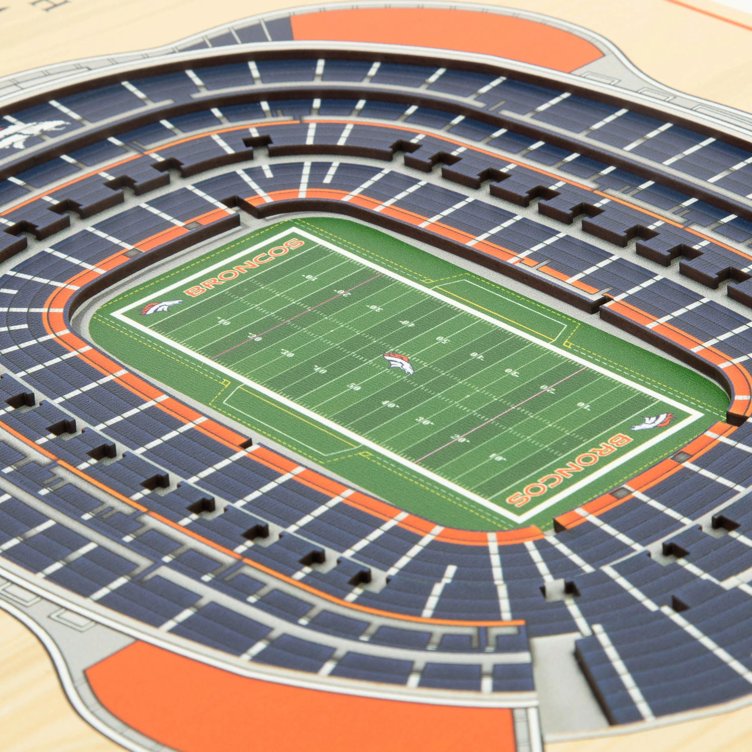 NFL Denver Broncos You the fan 5-Layer Stadium View Wall Art - Image 3