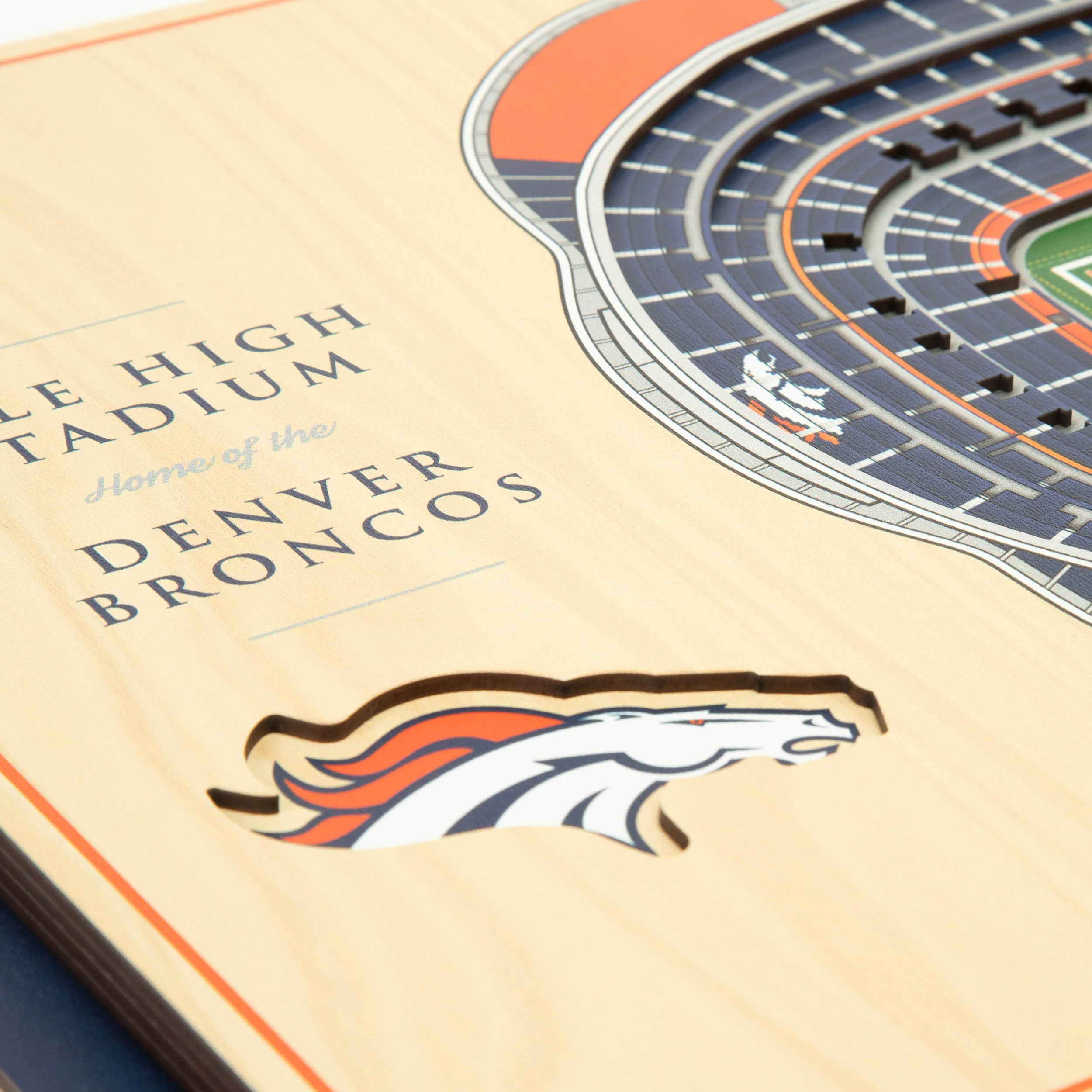 NFL Denver Broncos You the fan 5-Layer Stadium View Wall Art - Image 4