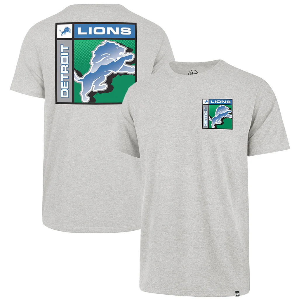 NFL Detroit Lions '47 Chrome Plate Franklin T-Shirt - Gray